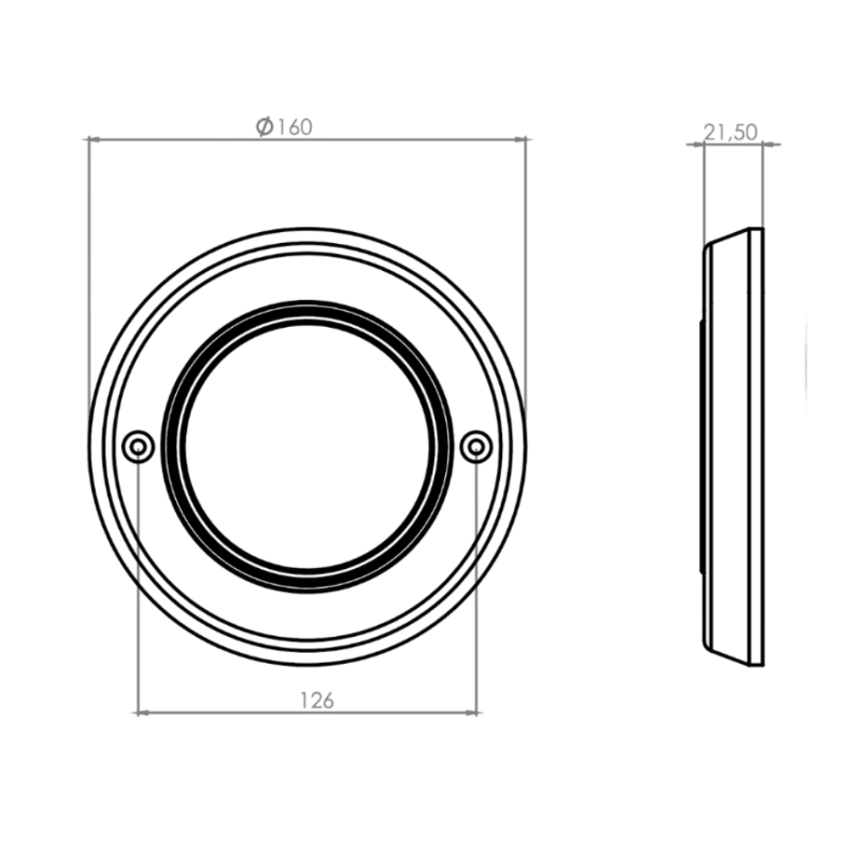Midi Slim Flat LED Armatür (Sıva Üstü) SMD RGB Kendi Dönen (2 Kablolu) - 12 W